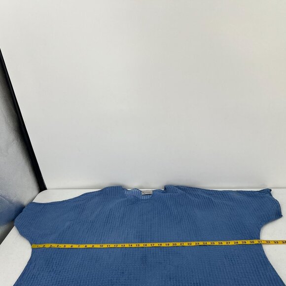 KL Playwear OS Wide Cut Lightweight Tunic Top Dusty Blue Cotton Boxy Minimalist - Picture 10 of 15
